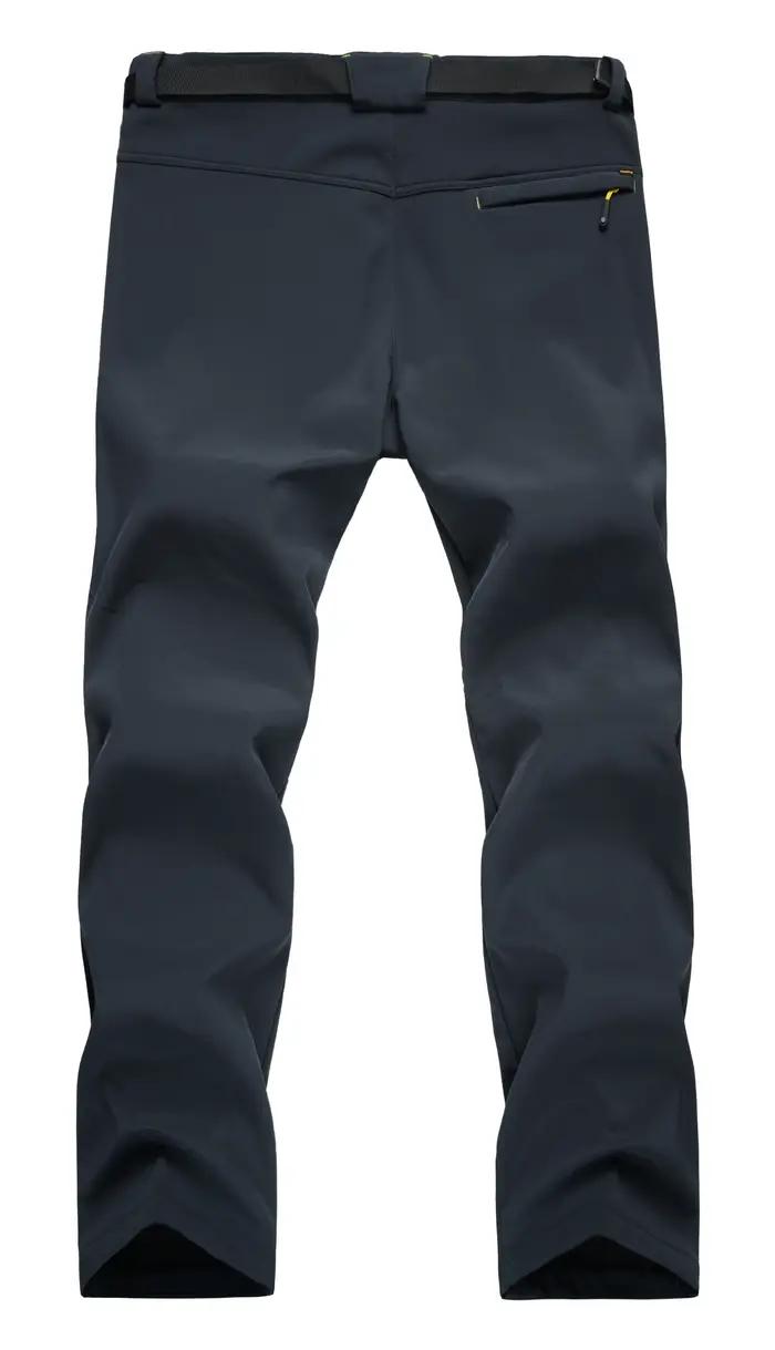 Pantalon de randonnée imperméable pour hommes, doublé polaire, pantalon de Ski de neige, Softshell d