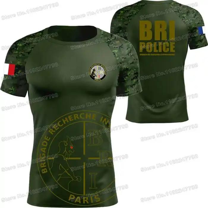 Chemise Homme T-shirt BRI Police nationale française