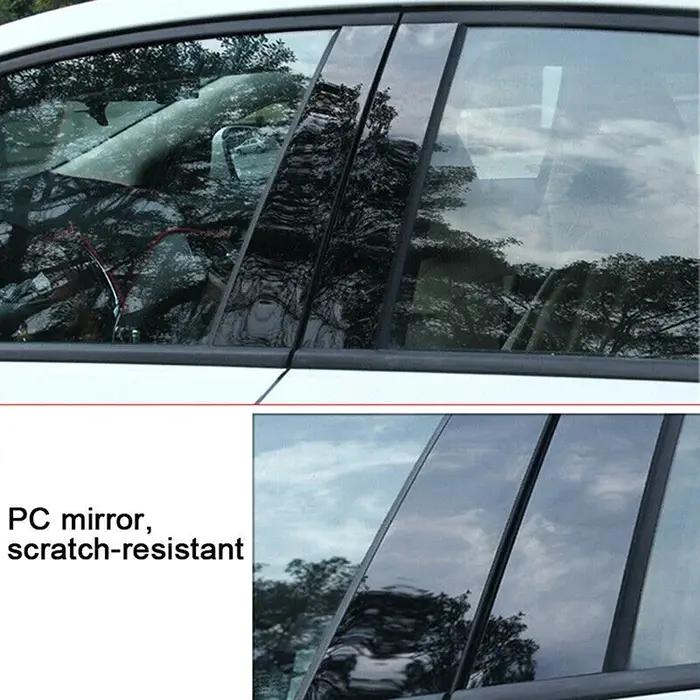 Autocollants de garniture de porte de poteaux de pilier de fenêtre de voiture pour Porsche Panamera,