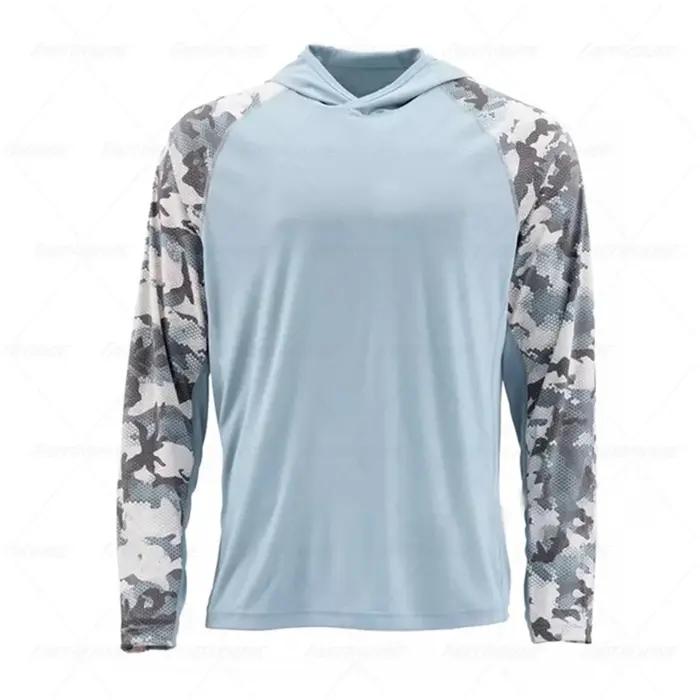 Veste de pêche homme à manches longues respirante protection UV capuche couleur variée ocasions spéciales pêche extérieur