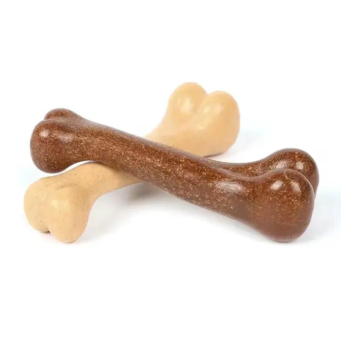 Jouet à mâcher en forme d'os pour chiens saveur bacon de bœuf occasionnels de jeu et soins bucco-dentaires pour chiens agressifs et actifs