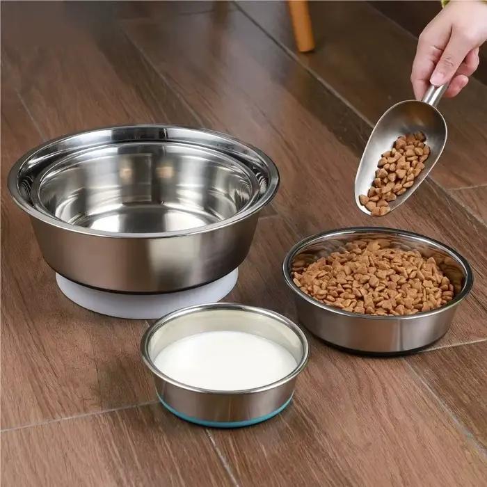 Bol pour chien en acier inoxydable anti-renversement, pour chien de taille moyenne et grande, bol à eau pour chien, bol pour chat de grande taille, accessoires pour animaux de compagnie