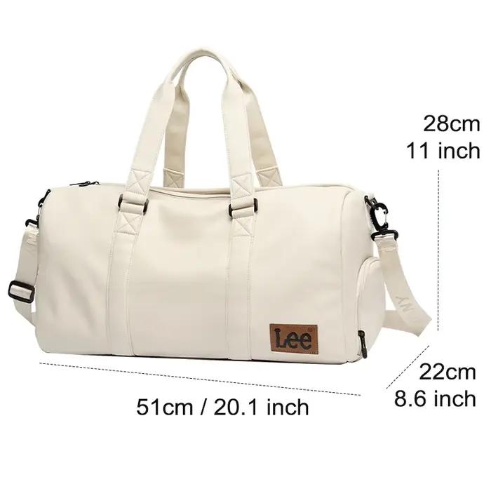LEE – sac polochon de voyage en cuir imperméable de haute qualité