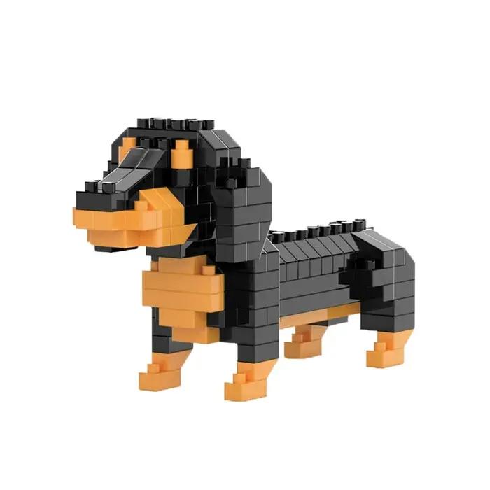 148 pièces teckel chien blocs de Construction jouet pour adultes et enfants conception détaillée et réaliste ensemble de Construction amusant et éducatif