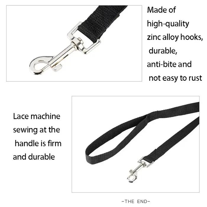Laisse en nylon personnalisable pour chiens de toutes tailles et saisons avec crochets métalliques rotatifs pour promenades quotidiennes et randonnées