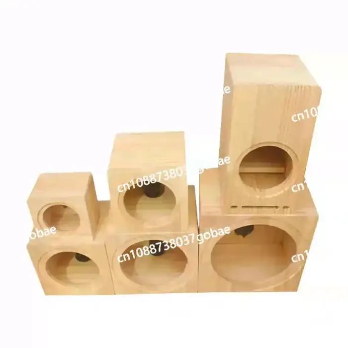 Boîtier audio de voiture en bois massif, enceinte modifiée 1.5, 3.5, 4, 5, 6.5, 8 pouces, boîtier vi