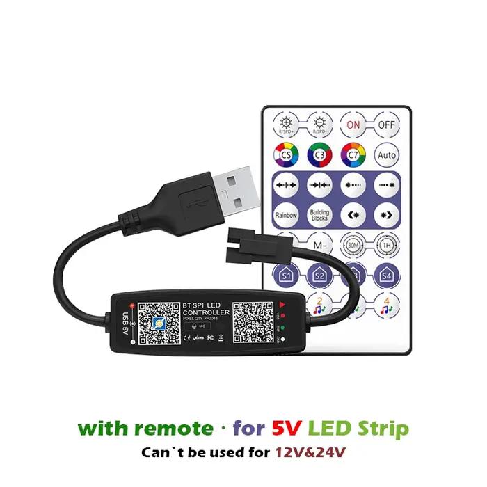 WS2812B contrôleur Bluetooth musique APP contrôle pour Pixel LED bande lumineuse SK6812 WS2811 WS2812
