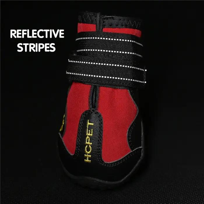 Bottes imperméables pour chiens taille moyenne et grande résistantes à l'eau et respirantes pour entraînement en plein air et randonnée 4 pièces pour chiens occasions spéciales