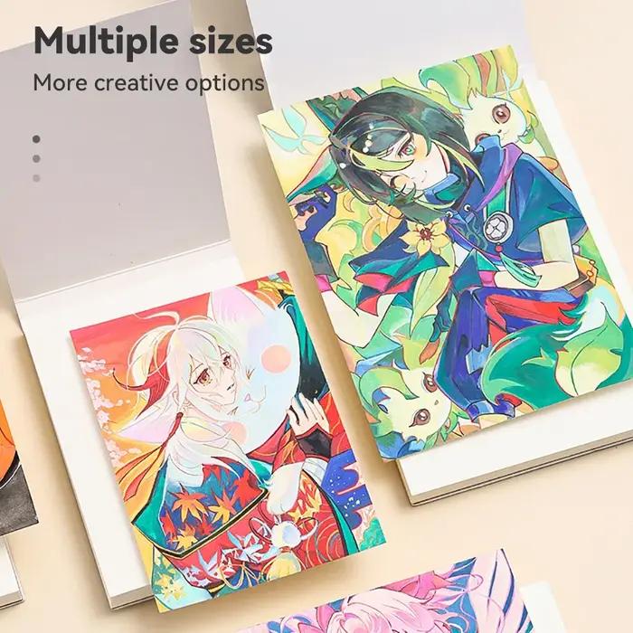 Carnet de croquis portable 40 feuilles carton blanc épais aquarelle graphite dessin artiste cadeau inspiration art occasion spéciale