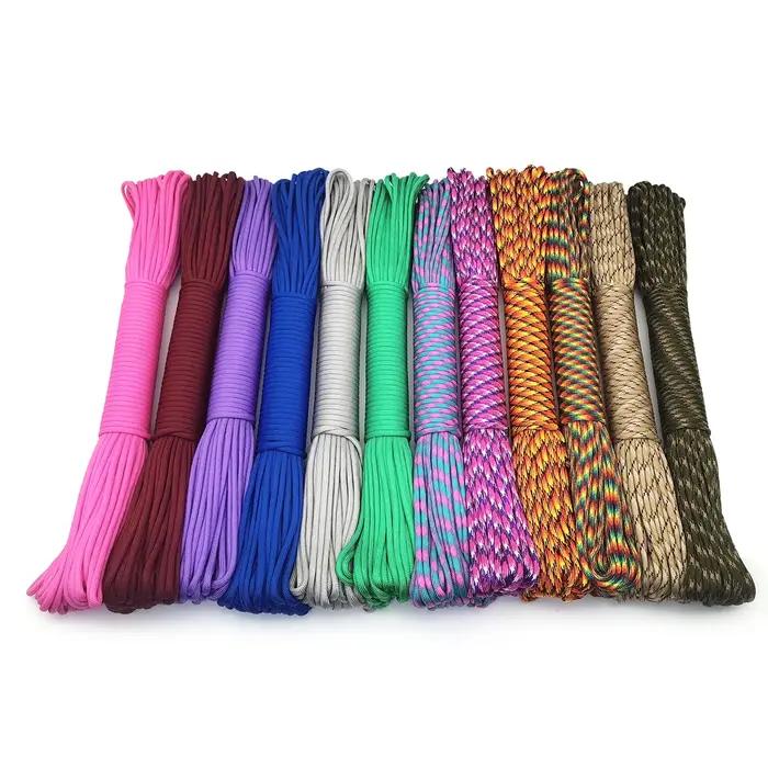 Paracorde à 9 noyaux de support, 4 tailles Dia.4mm, pour survie, Parachute, lanière, Camping, escala