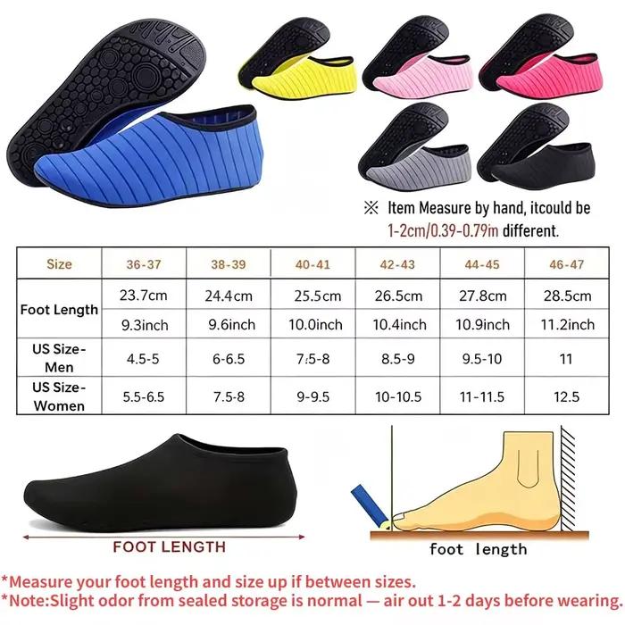 Chaussures d'eau antidérapantes pour femmes et hommes confortables et rapides à sécher pour la plage et les sports aquatiques