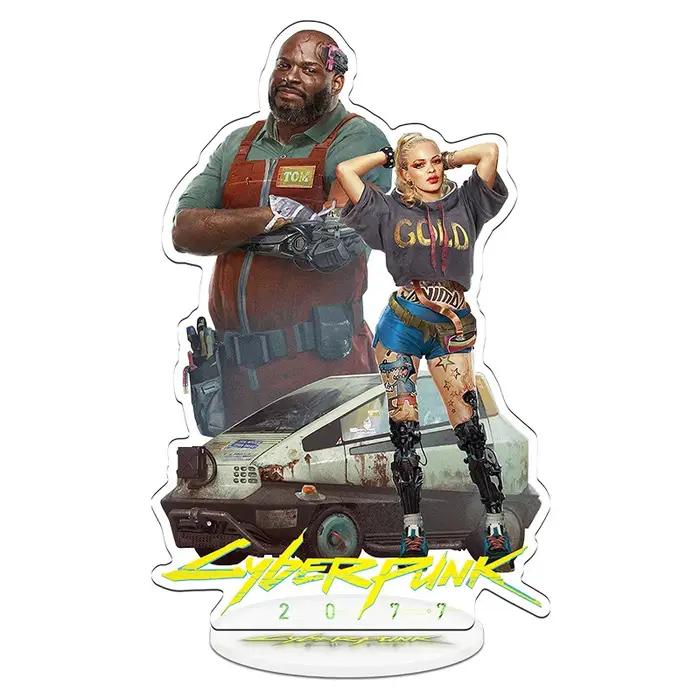 Cyberpunk 2077 V - Figurine de présentation, modèle de stand, décorations de bureau, accessoires, porte-clés - Cadeau pour amis et filles