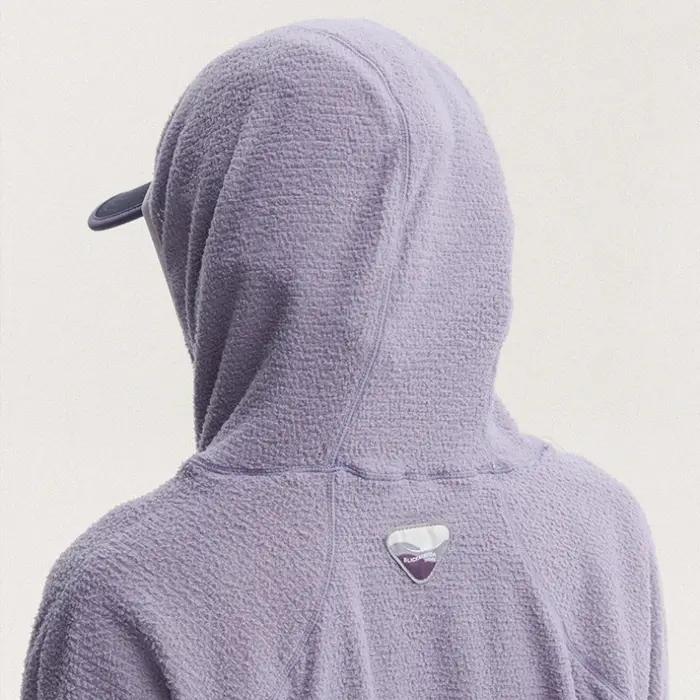 Chemise unisexe légère à capuche en velours nuage à séchage rapide pour les sports de plein air