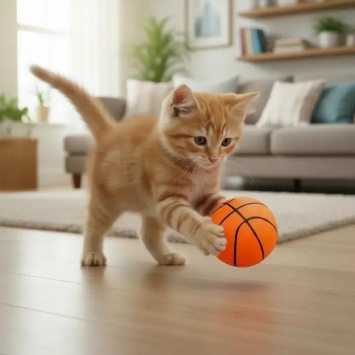 Balle de jouet pour chien en forme de basket-ball grinçant