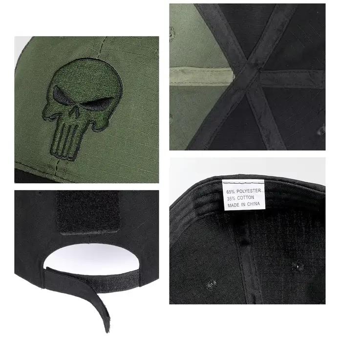 Casquette tactique baseball réglable snapback skull trucker été chasse pêche sport protection