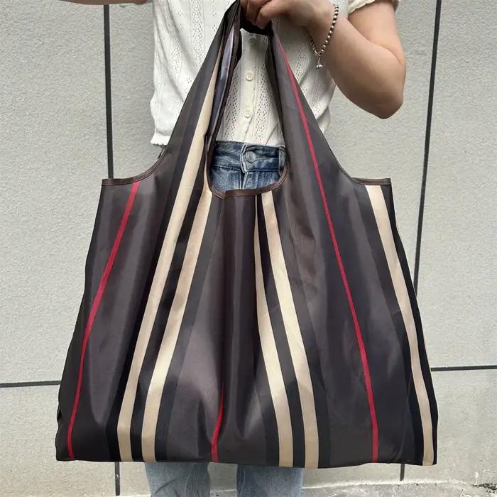 Sac d'épicerie écologique, sac à main réutilisable durable, sac de voyage imperméable, sac à bandoulière grande capacité, sac fourre-tout en tissu Oxford pour homme et femme, idéal pour les voyages, les courses et les occasions spéciales