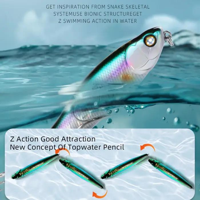 BEARKING 87mm 100mm Topwater crayon Surface leurre de pêche marcher le chien artificiel eau salée du