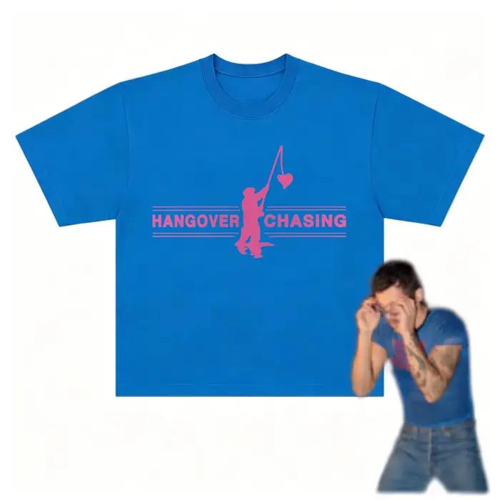 T-shirt unisexe 100 % coton « Hangover Chasing Harry Styles » 2026 – Vêtement décontracté Y2K populaire pour homme et femme, idéal pour l'été et le streetwear
