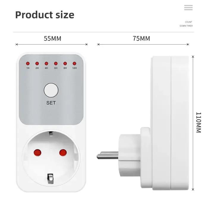 Minuterie numérique électronique, minuterie de cuisine programmable, prise de contrôle 220V EU US UK