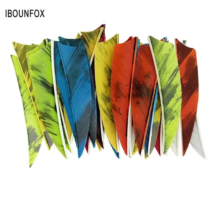 IBOUNFOX-Plume de dinde colorée pour la chasse, accessoires d'arc de tir à l'arc, empennage de plumes, 3 pouces, 25 pièces