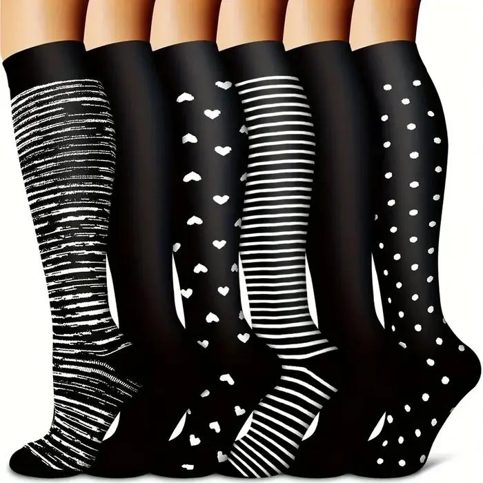 Chaussettes compression chasse 6 paires - Chaussettes de récupération sport running soins infirmiers chasse
