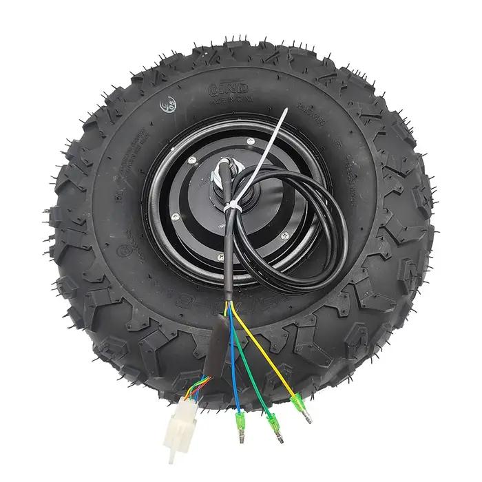 Kit de moteur de moyeu de brouette électrique, roue rugueuse, tout terrain, 24V, 36V, 48V, 350W, 500