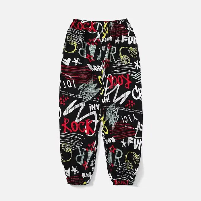 Femmes décontracté ample confortable pantalon élastique pantalon pieds sarouel pantalons de survêtem