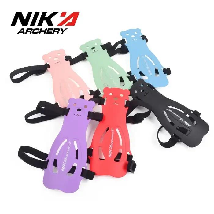 Protège-bras Ours en plastique pour tir à l'arc et chasse, six couleurs disponibles, sécurité et confort pour les tireurs occasionnels et professionnels