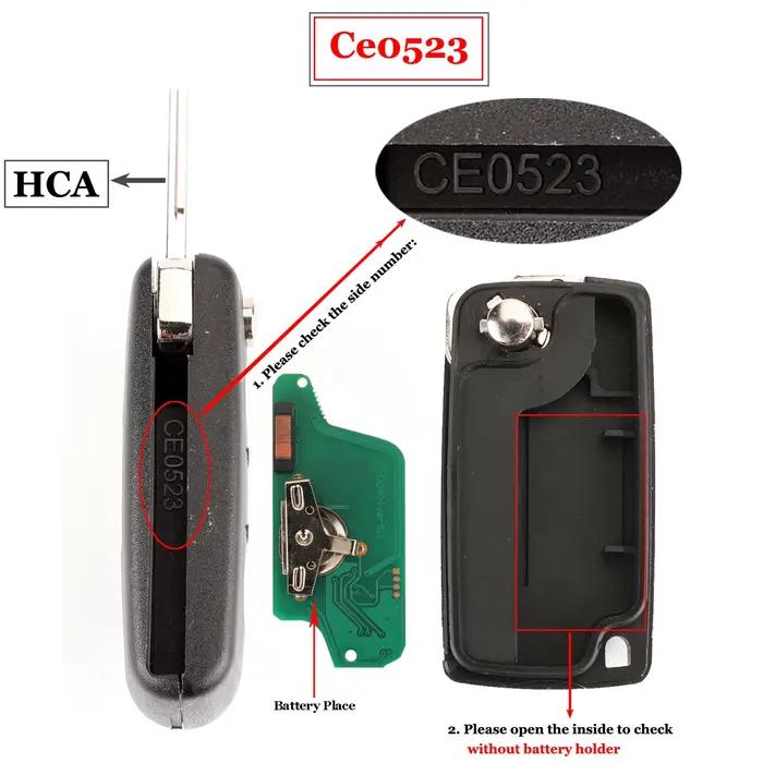 Jingyuqin – clé télécommande de voiture à 2 boutons