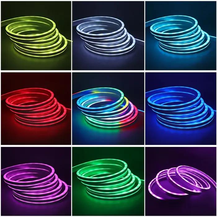 Bande Lumineuse LED Flexible et Adressable, Corde Étanche, 5V, WS2812B, RGB, 60 Diodes/m, 5050