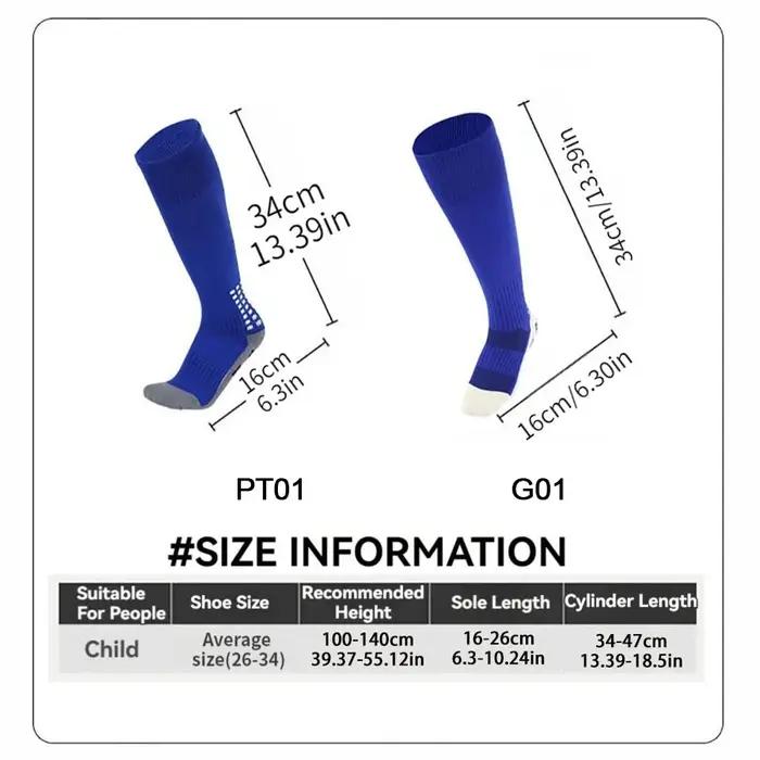 Loogdeel 1 paire 26-34 chaussettes de Football hautes enfants bas à Tube Long serviettes fond épaiss