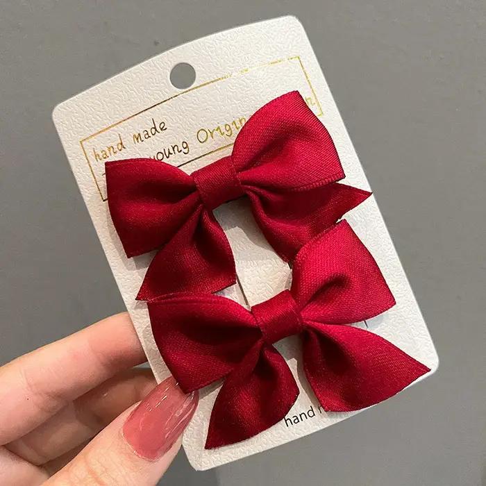 Barrettes à cheveux mignonnes pour filles de 1 à 3 ans en polyester coloré pour occasions spéciales et tous les jours