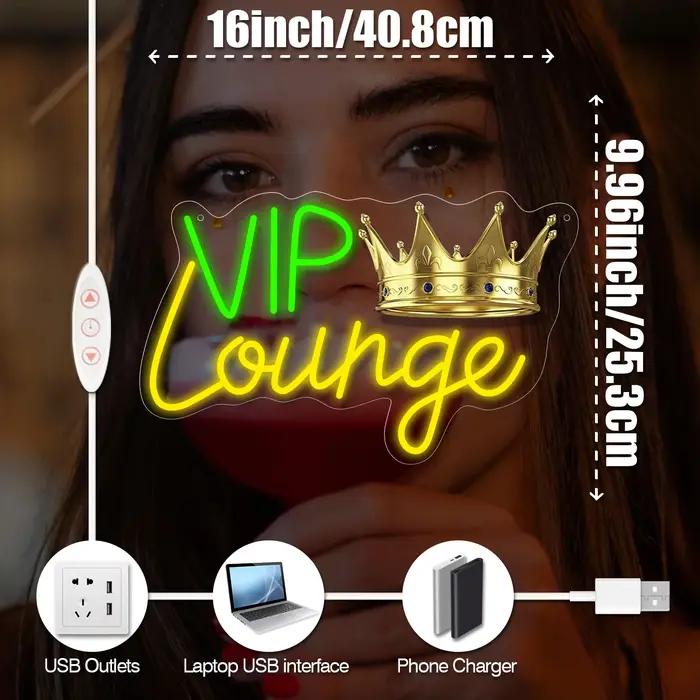 1 enseigne lumineuse néon pour salon VIP