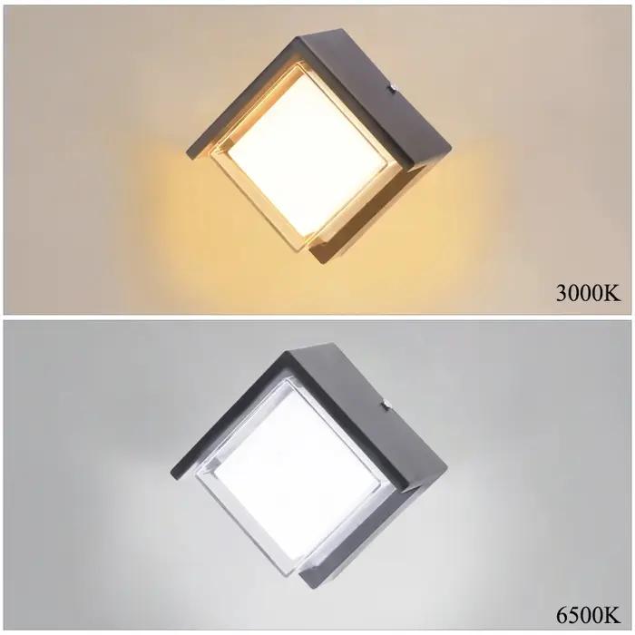 Applique Murale LED Noire Imperméable Conforme à la Norme IP65, Éclairage d'Extérieur, Idéal pour un