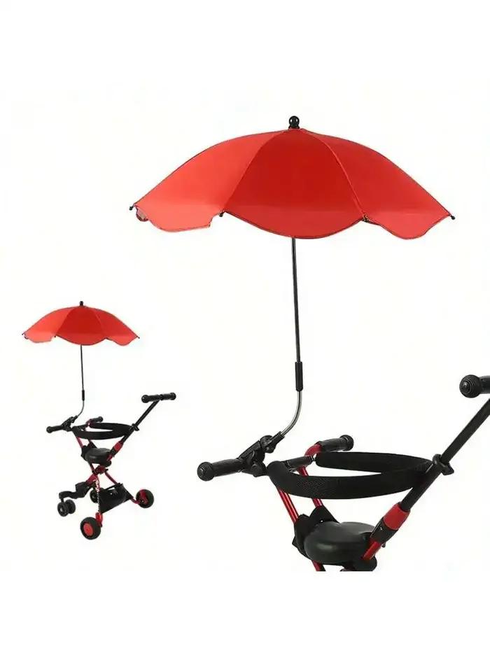 Parapluie anti-UV pour poussette protection solaire imperméable barres de sécurité universel enfant 13-24 mois accessoire sortie en plein air