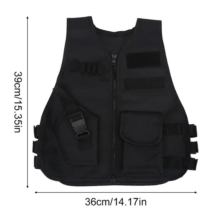 Gilet tactique réglable pour garçons, gilet tactique respirant pour enfants, gilet de protection pou
