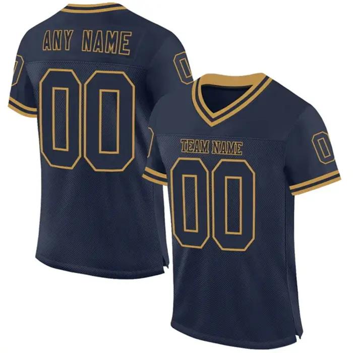 Maillot de Rugby personnalisé avec nom et numéro, couleur classique, col en v, T-shirt à manches cou