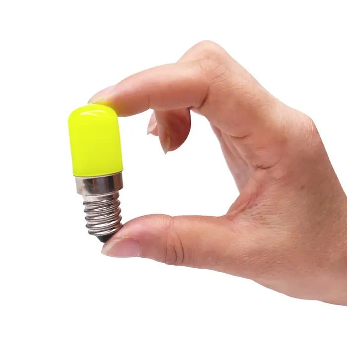 Ampoule LED colorée T18 Mini E14 E12 pour réfrigérateur, 2W, rouge, vert, bleu, jaune, blanc froid/c