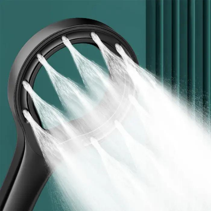 Pommeau douche anneau booster eau grand panneau ABS - Tête