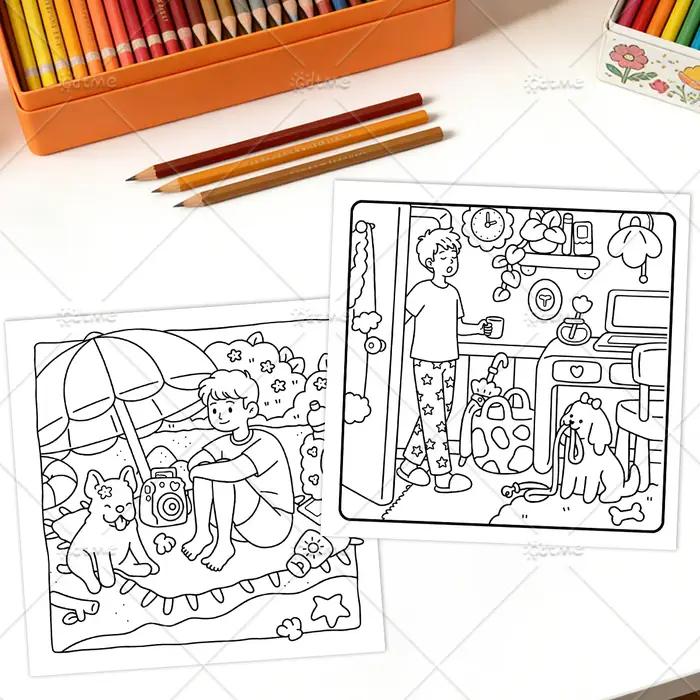 Livre de coloriage DOG LIFE pour adultes
