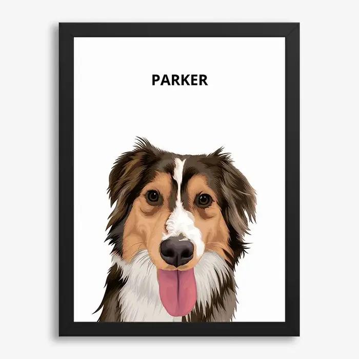 Affiche murale personnalisée avec Photo et nom d'animaux