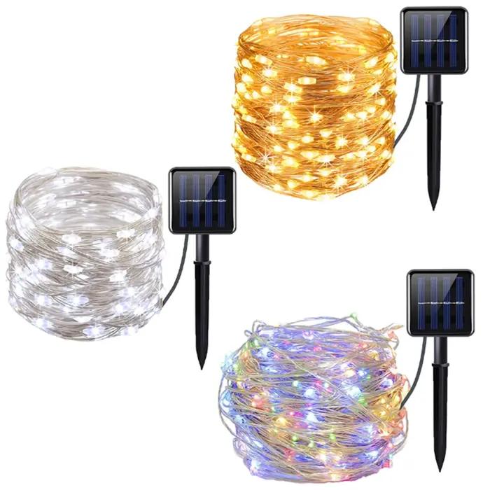 7 M/12 M/22 M/32 M LED chaîne solaire fée lumières chemin extérieur guirlandes lampe Patio étanche n