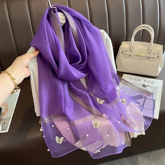 Foulard châle en soie de luxe pour femmes