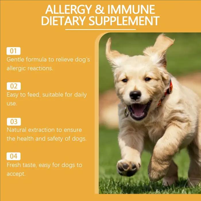 Complément alimentaire immunitaire pour chiens contre les allergies