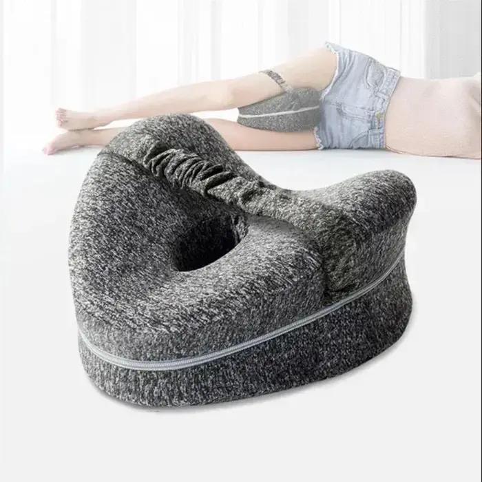 Oreiller de jambe en coton à mémoire de forme, cœur creux, côté de grossesse, dormeur, sciatique ort