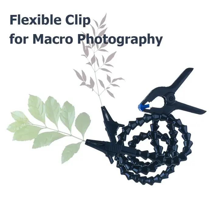 Pince Macro Double Magic Arm Guage avec Bras Flexible de 60 cm pour Photographie Macro, Insectes, Fleurs – Outil de Fixation pour Macroshot