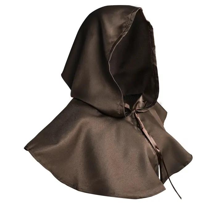 Costume de cosplay médiéval à capuche marron pour hommes et femmes