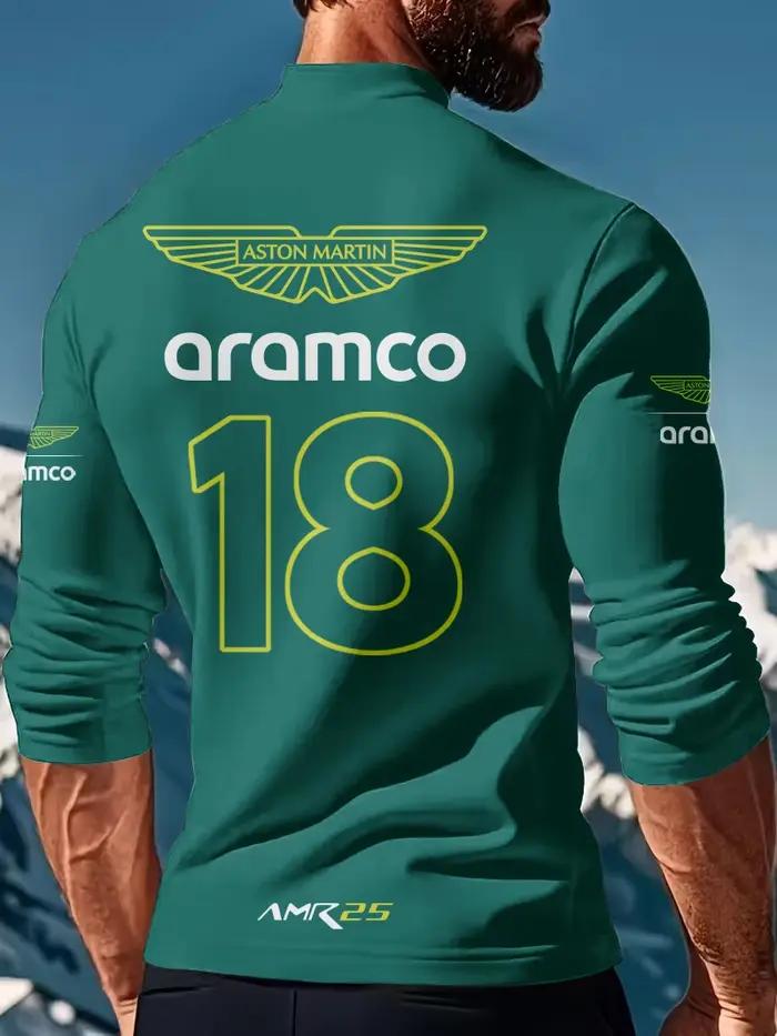 T-shirt à manches longues pour homme de l'équipe Aston Martin Racing