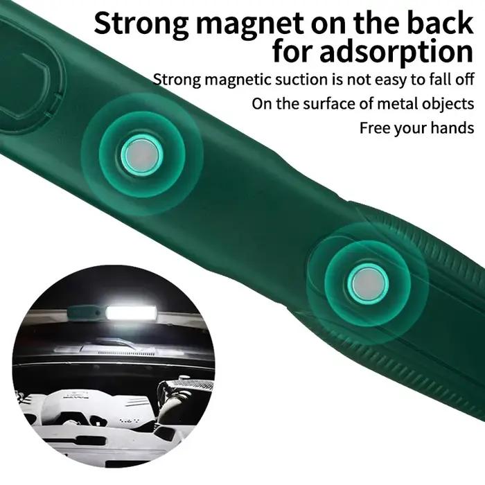 Lampe de travail LED COB forte, projecteur portatif, Rechargeable par USB, lampe de poche d'urgence