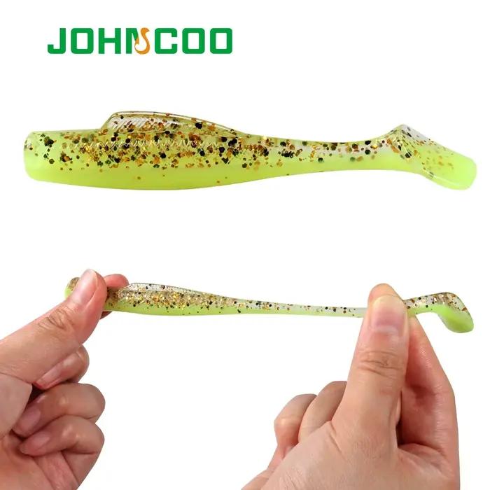 Leurre en silicone souple Johncoo de 80mm lumineux pour pêche en eau douce et en mer océanique à offrir aux pêcheurs passionnés